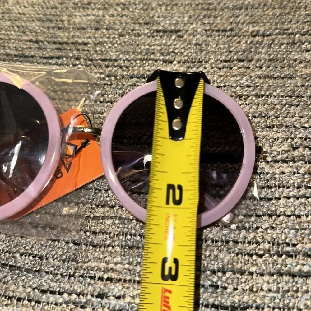 NEW Adorable Round Pink Sunglasses PC Lens UV400 Protection